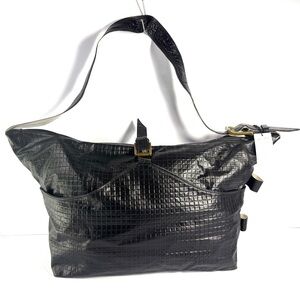 Jas .M.B .Black Cubic Embossed Shoulder Bag